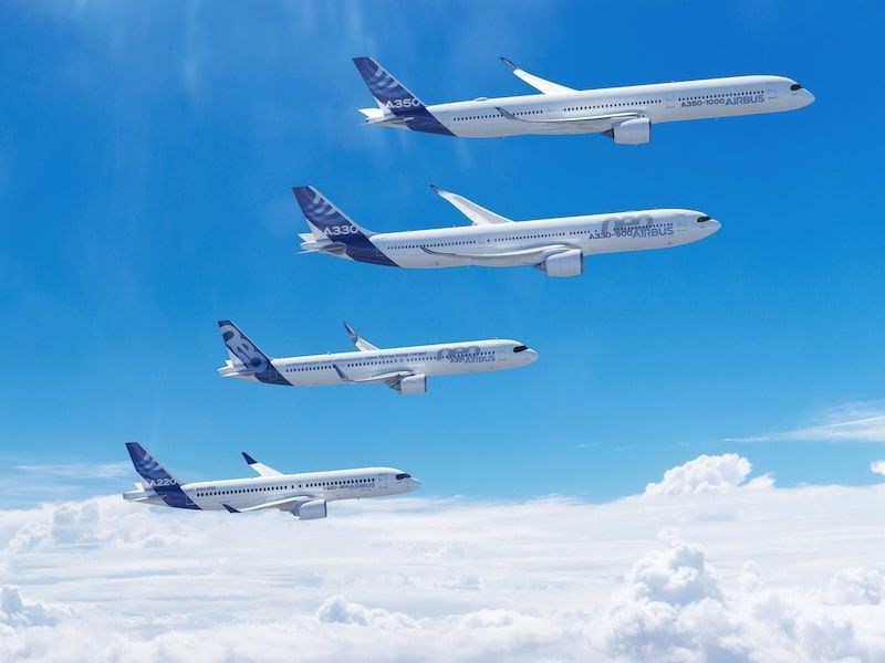imagen Flota de aviones airbus